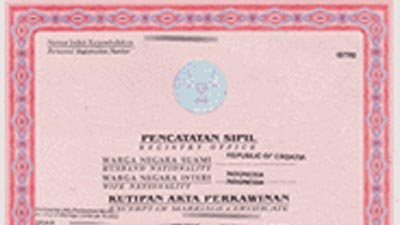 Legalisir Akta Perkawinan