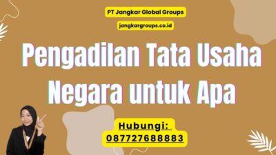 Pengadilan Tata Usaha Negara untuk Apa