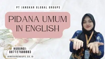 Pidana Umum In English
