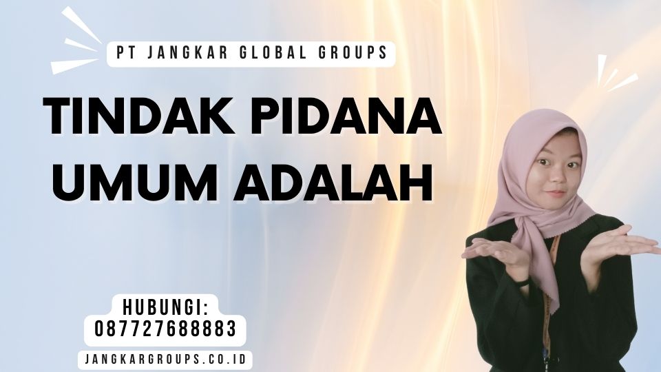 Tindak Pidana Umum Adalah