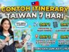 Contoh Itinerary Taiwan
