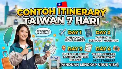 Contoh Itinerary Taiwan