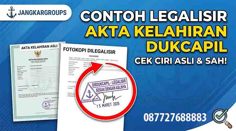 Contoh legalisir akta kelahiran dukcapil