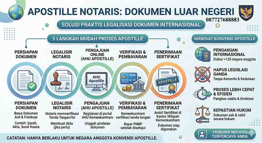 Infografis Apostille Notaris Dokumen Luar Negeri