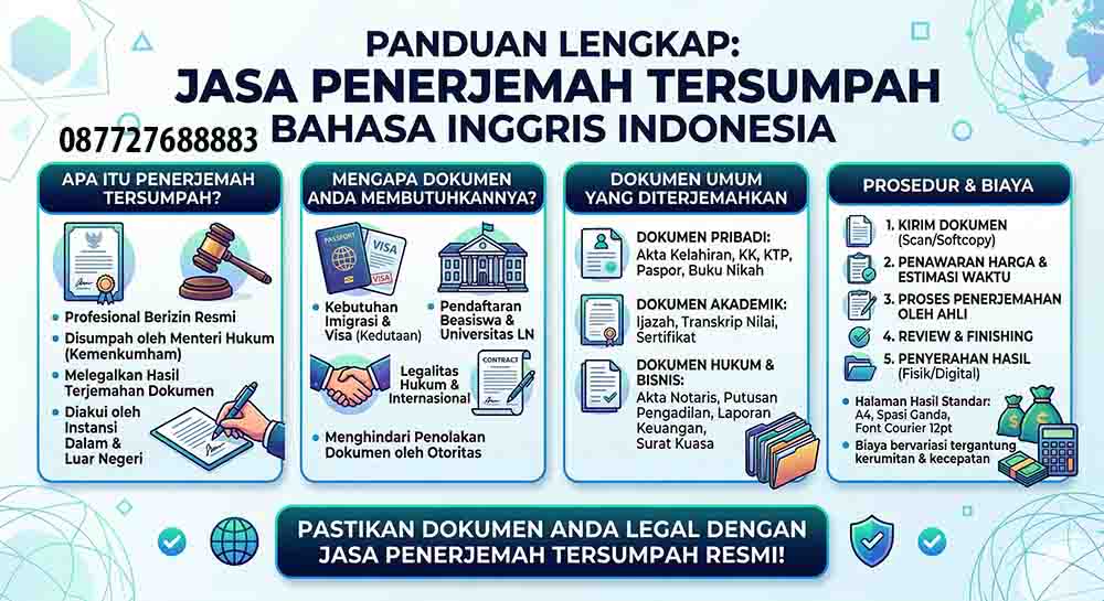 Infografis Jasa Penerjemah Tersumpah Bahasa Inggris