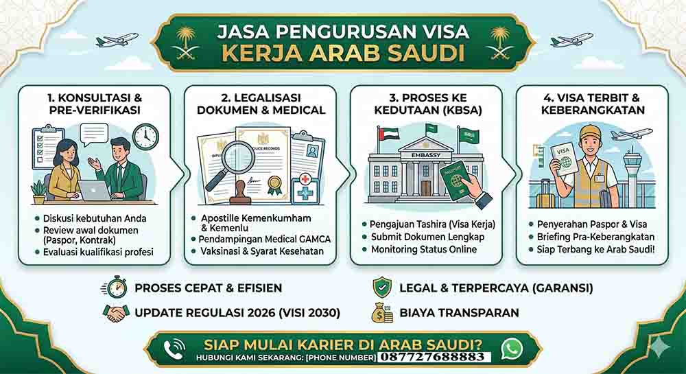 Infografis Jasa Pengurusan Visa Kerja Arab Saudi