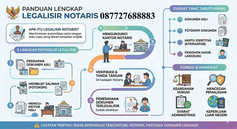 Infografis Panduan Lengkap Legalisir Notaris