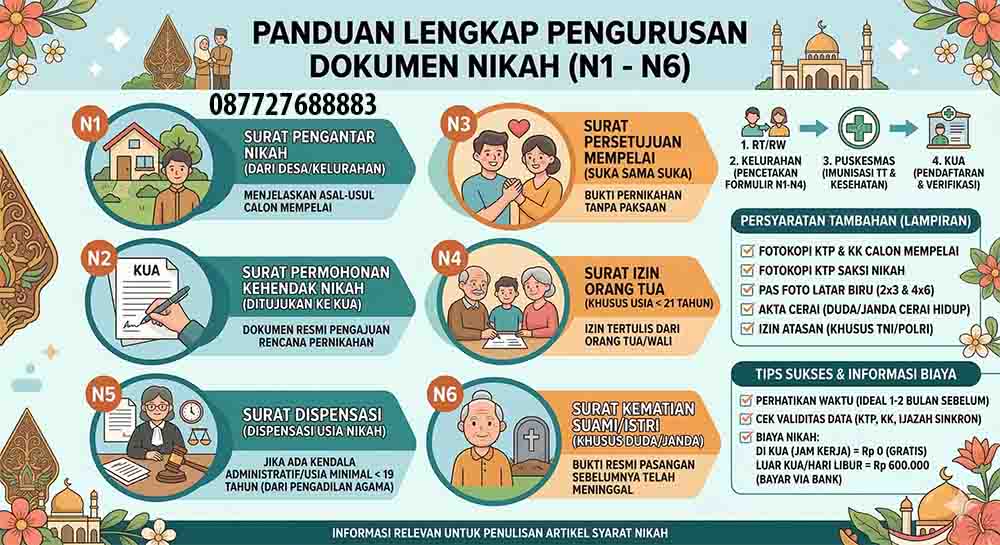Infografis Pengurusan Dokumen Nikah N1-N6