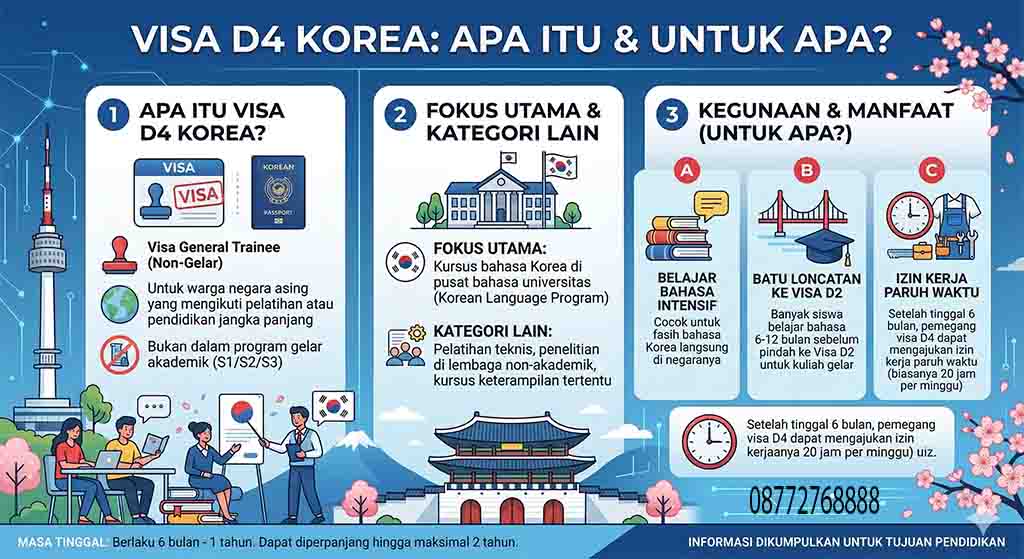 Infografis Visa D4 Korea