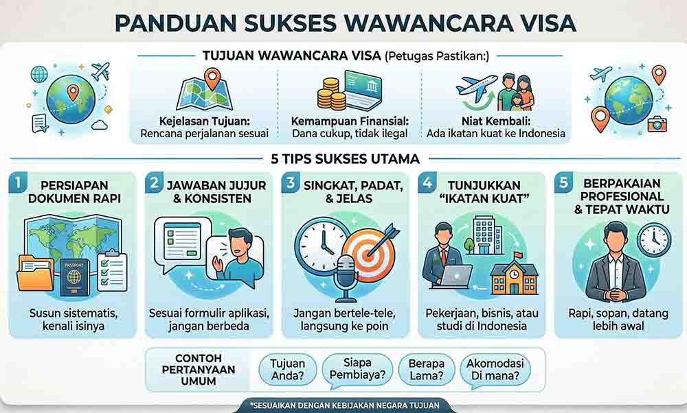 Infografis Wawancara Visa
