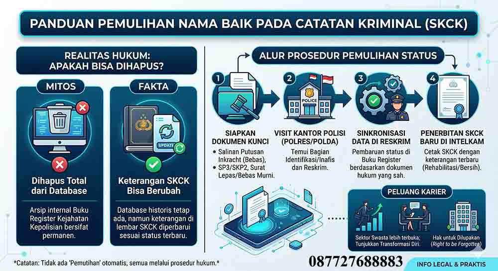 Infografis cara menghapus catatan kriminal