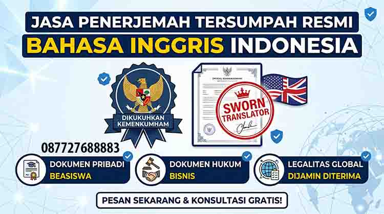Jasa Penerjemah Tersumpah Bahasa Inggris