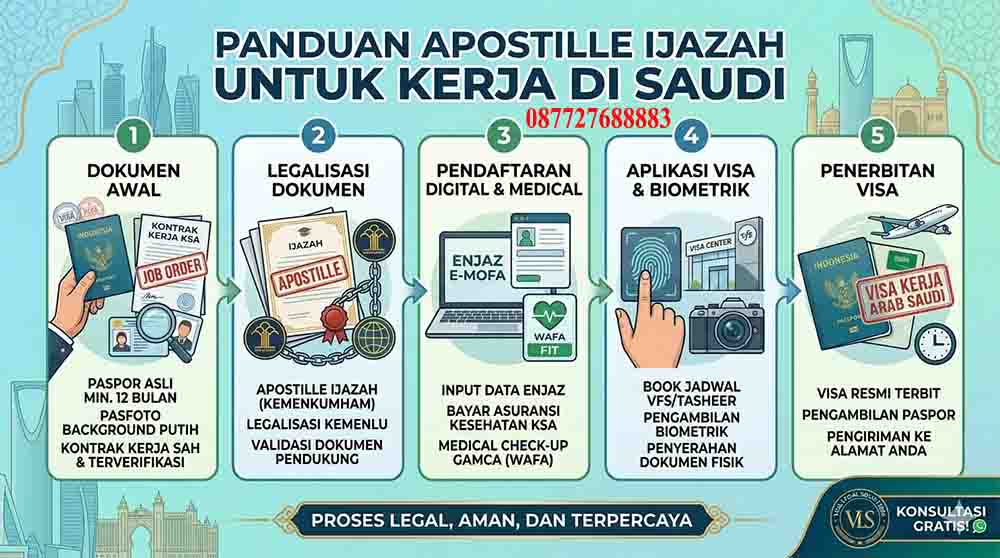 infografis Apostille Ijazah untuk Kerja di Saudi