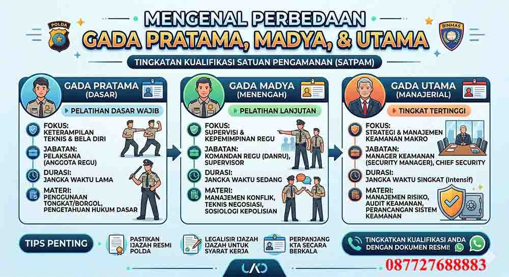 infografis Mengenal Perbedaan Gada Pratama, Madya, dan Utama