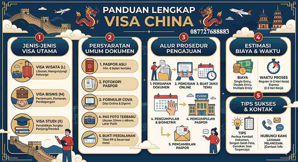 infografis Panduan Lengkap Jasa Pengurusan Visa China