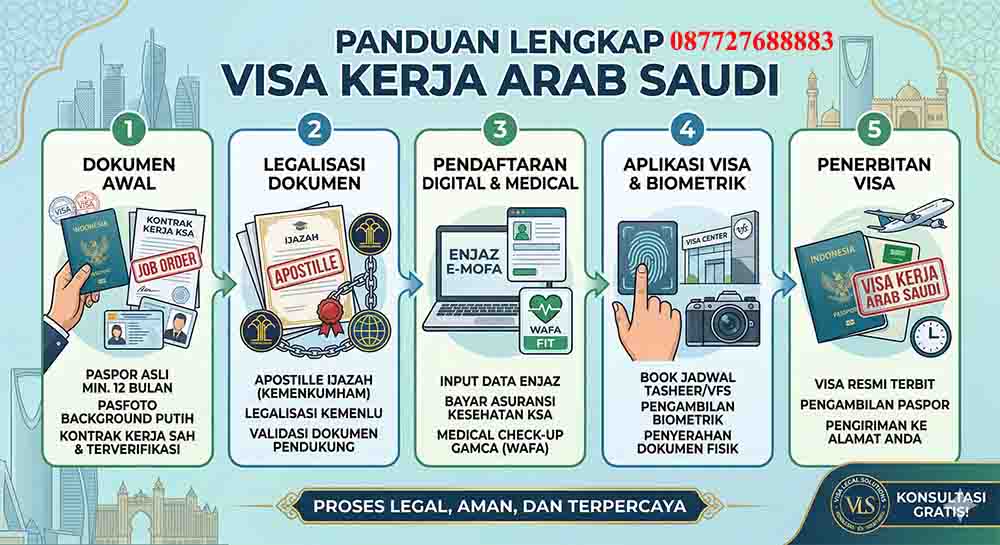 infografis Panduan Lengkap Visa Kerja Arab Saudi