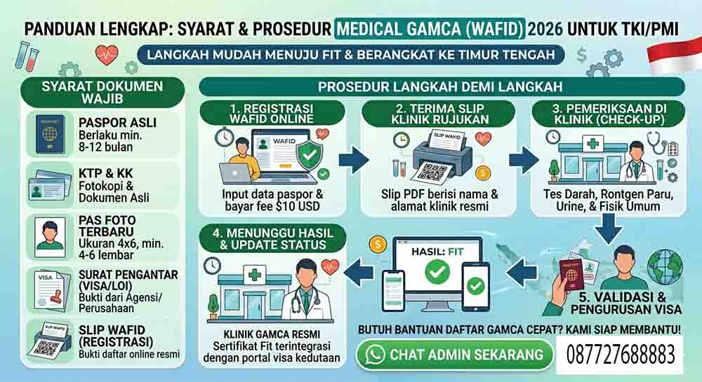 infografis Syarat dan Prosedur Medical Gamca