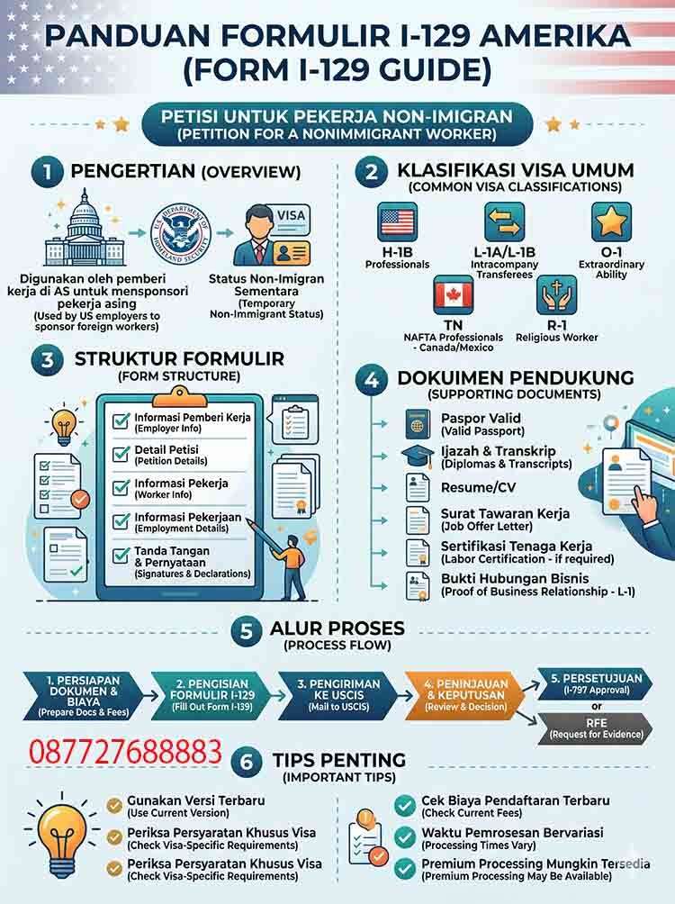 Infografis Formulir I-129 Amerikav