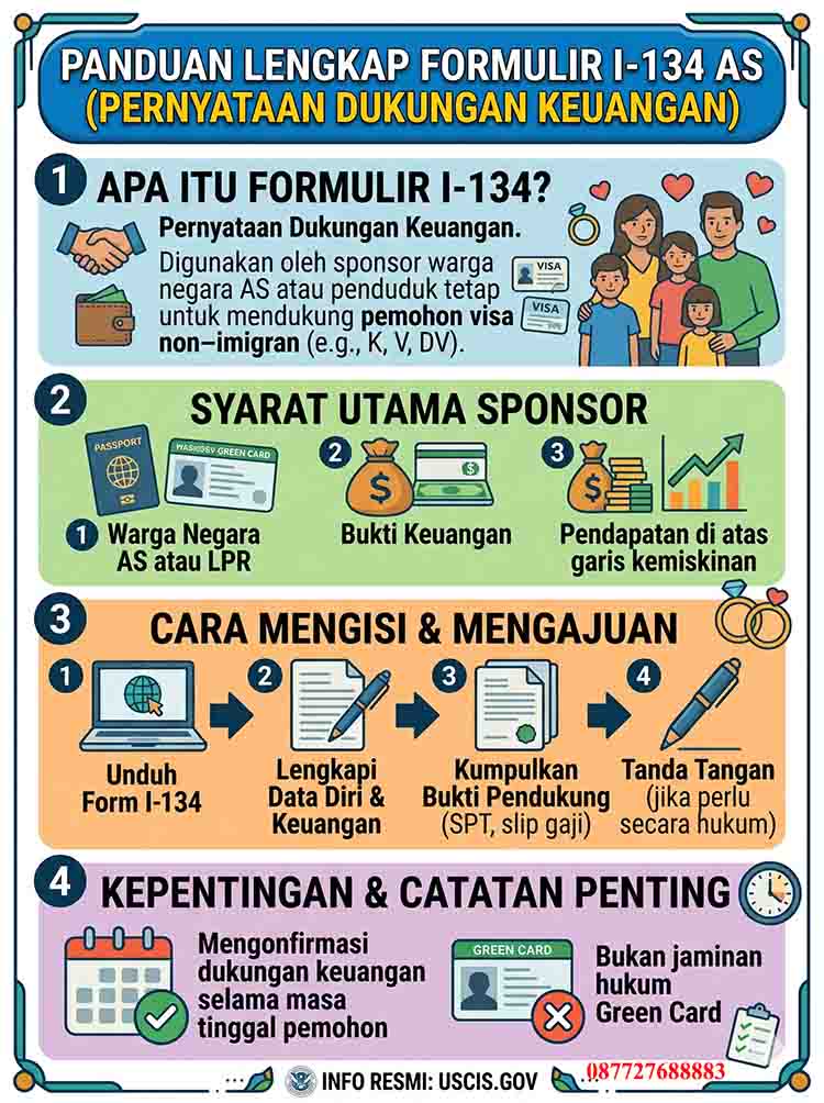 Infografis Formulir I-134 Amerika