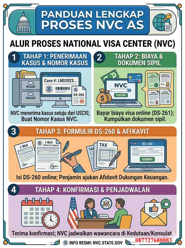 Infografis National Visa Center Amerika