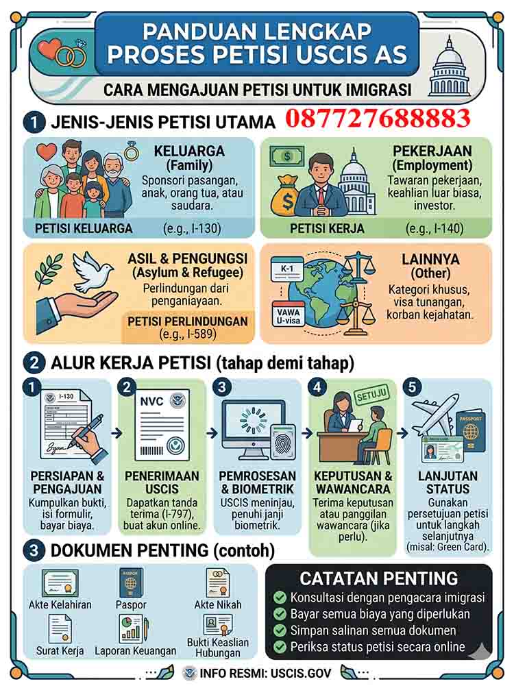 Infografis Petisi USCIS Amerika