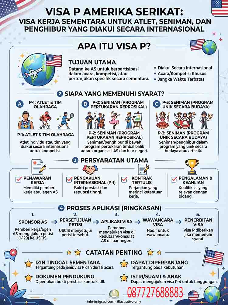 Infografis Visa P Amerika Serikat