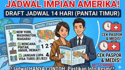Jadwal Perjalanan (Itinerary) Amerika