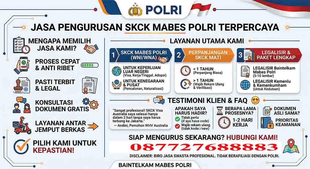 infografis Jasa SKCK Mabes Polri