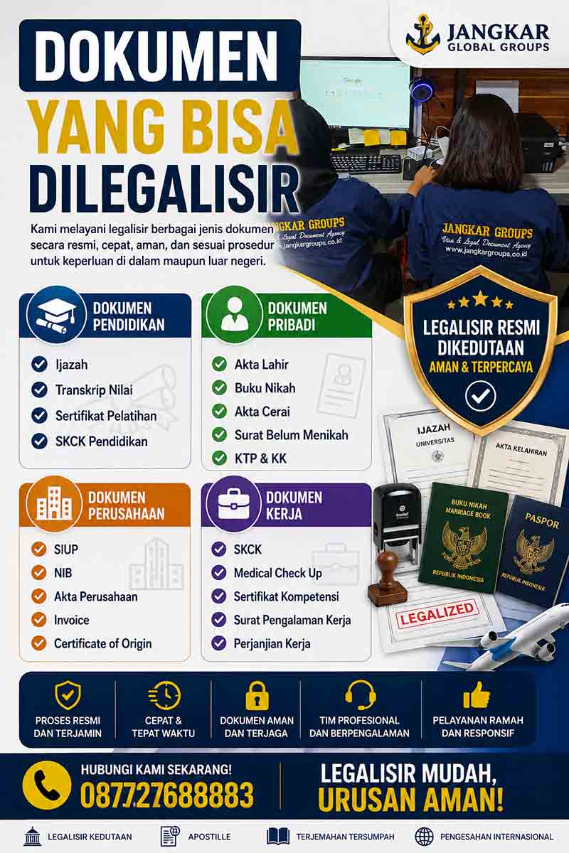 Dokumen yang bisa dilegalisir
