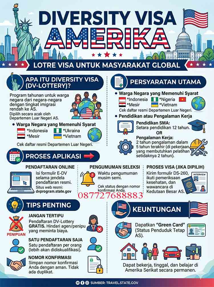 Infografis Diversity Visa Amerika