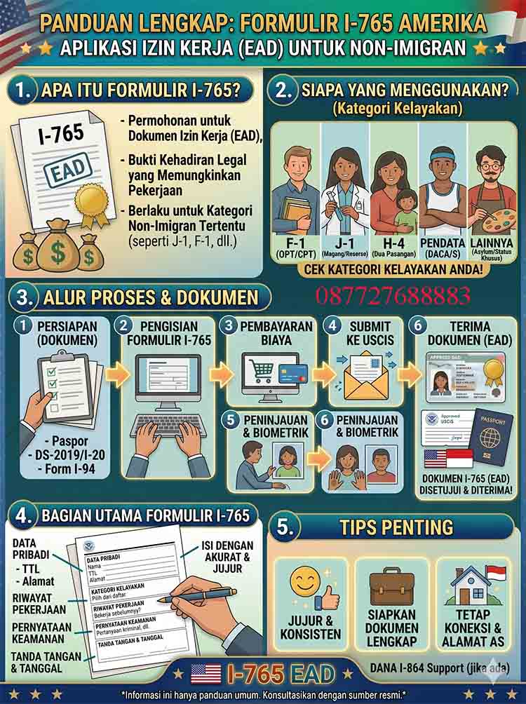 Infografis Formulir I-1765 Amerika