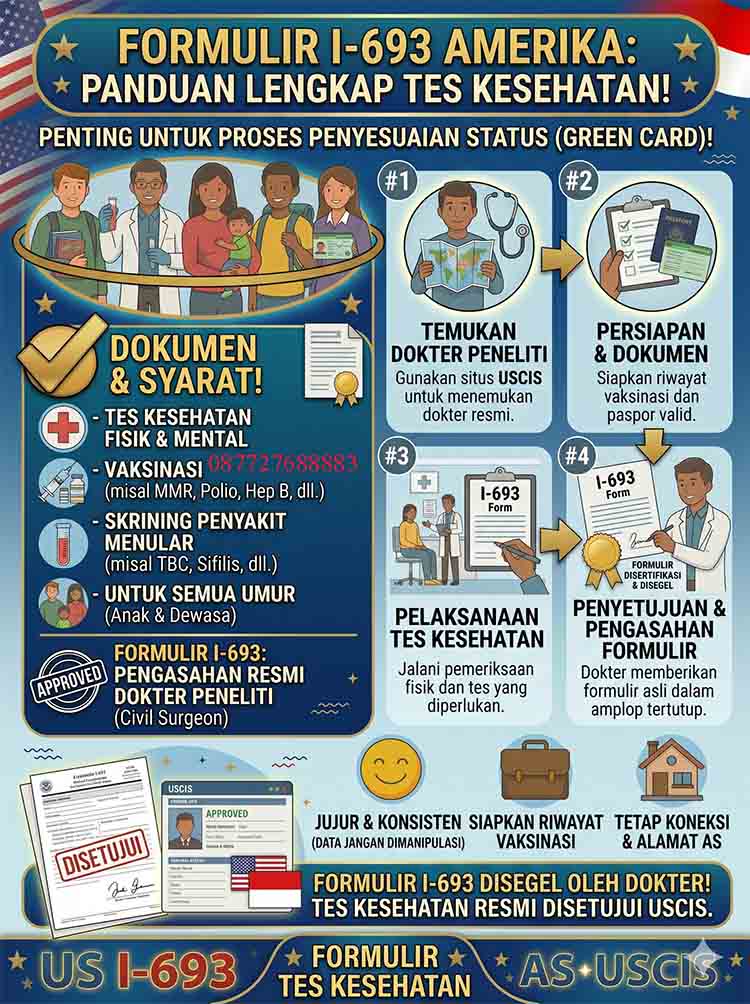 Infografis Formulir I-693 Amerika