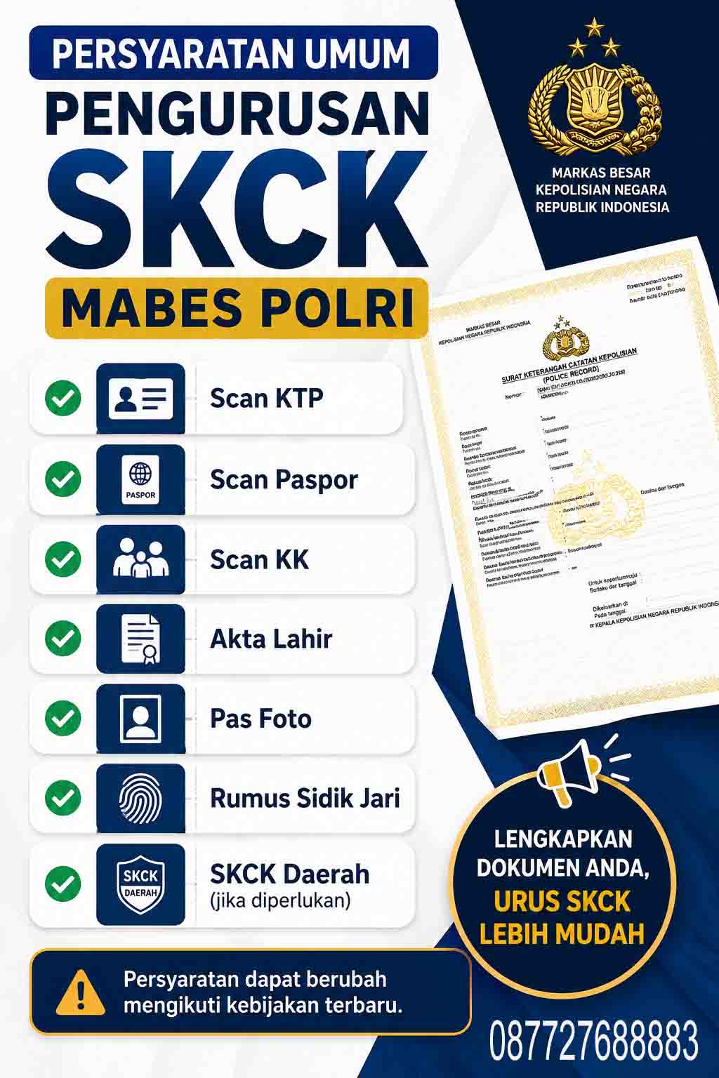Infografis Jasa SKCK Mabes Polri