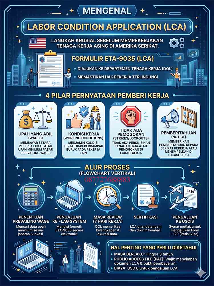 Infografis Labor Condition Application Amerika