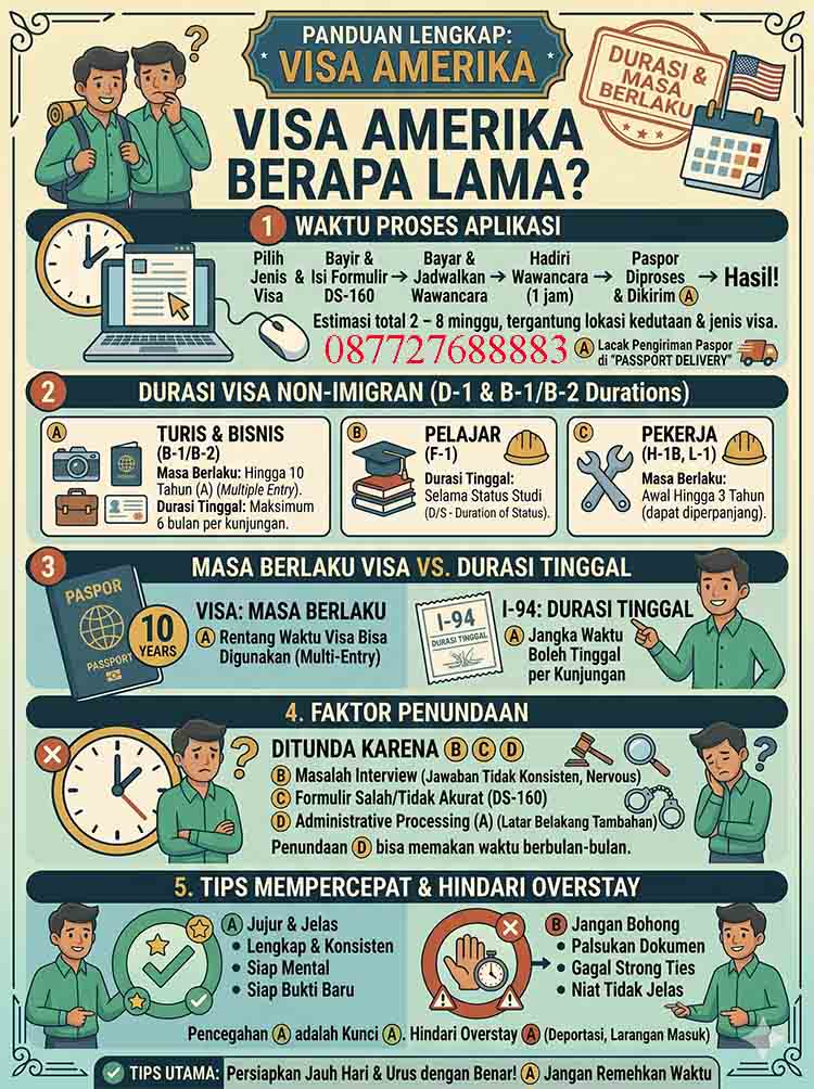 Infografis Visa Amerika Berapa lama