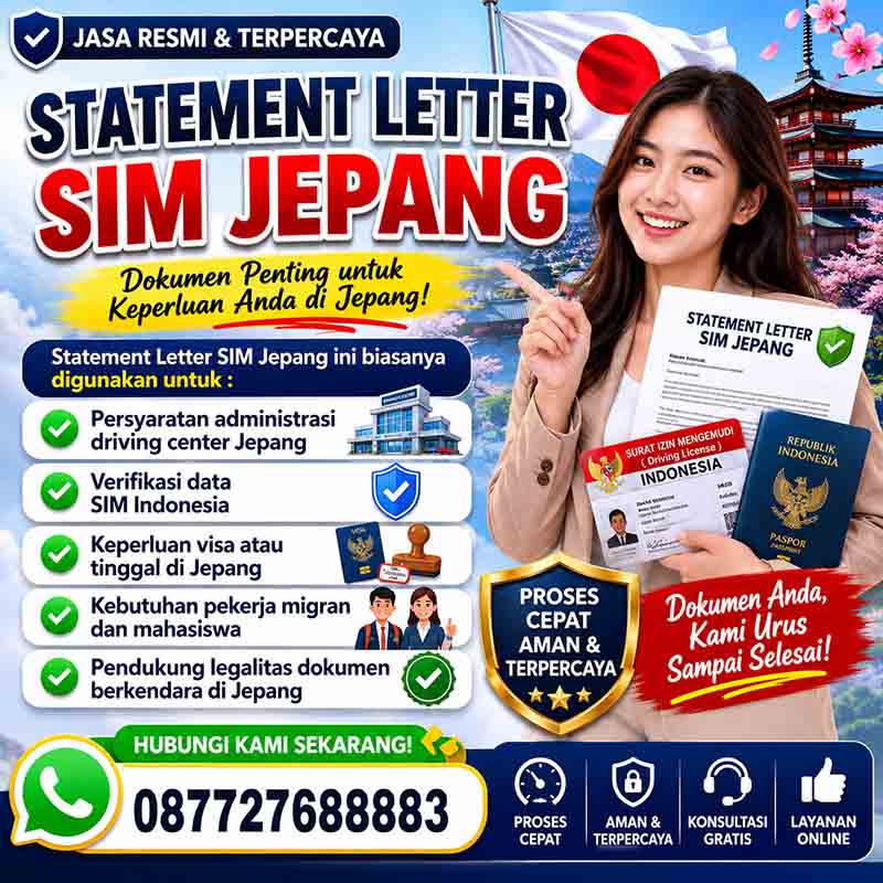 Statement Letter SIM Jepang Statement Letter SIM Jepang