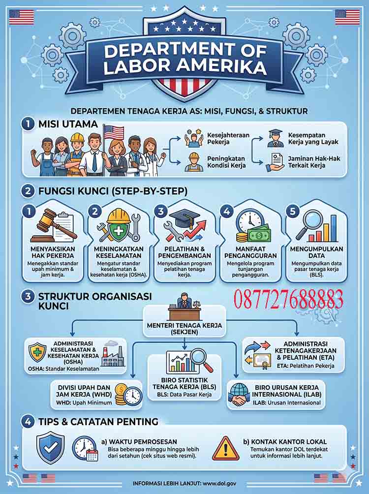 infografis Department of Labor Amerika