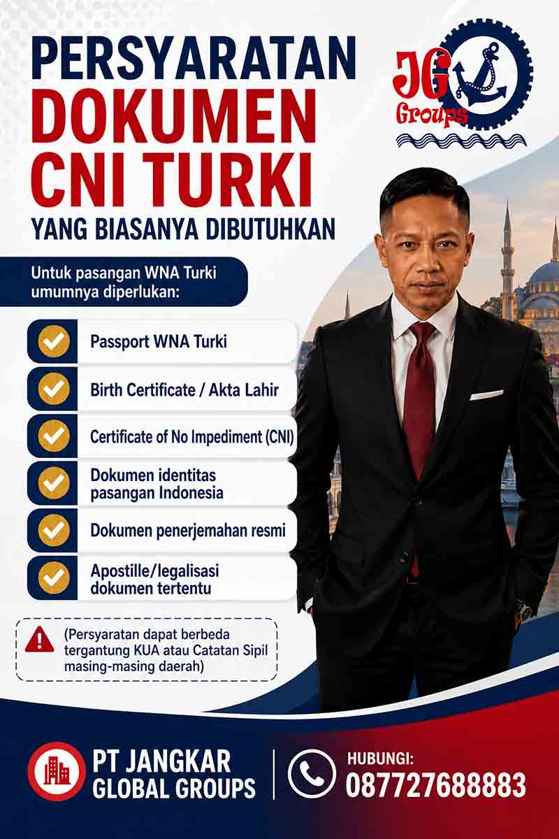 Persyaratan Dokumen CNI Turki