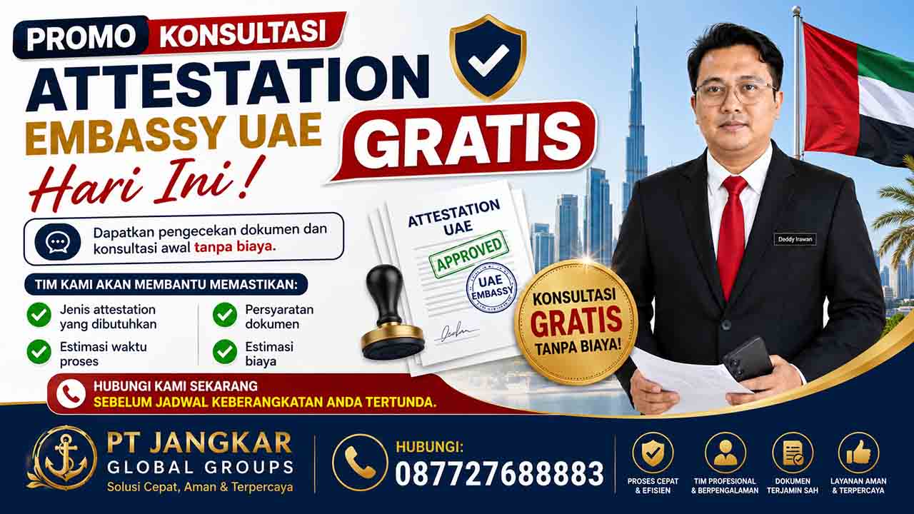 Promo Konsultasi Attestation Embassy UAE GRATIS Hari Ini