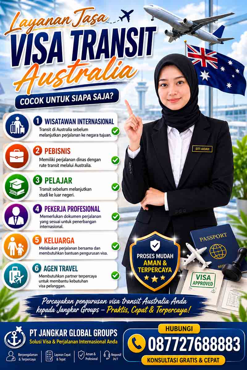 layanan Jasa Visa Transit Australia cocok untuk