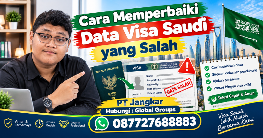 Cara Memperbaiki Data Visa Saudi yang Salah