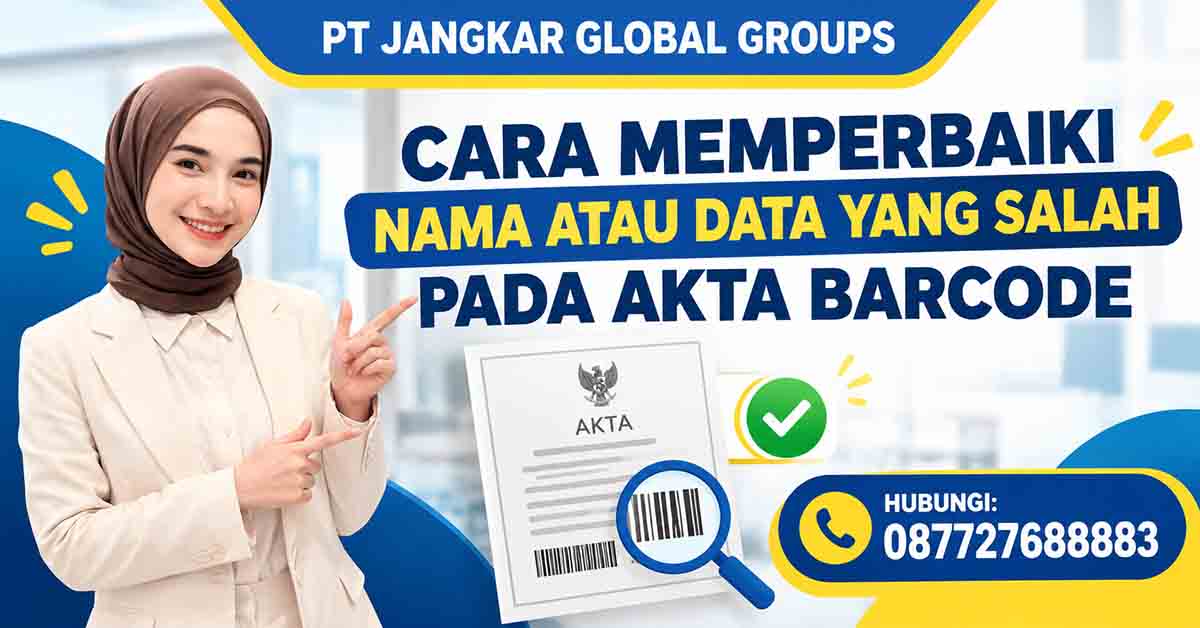 Cara Memperbaiki Nama atau Data yang Salah pada Akta Barcode