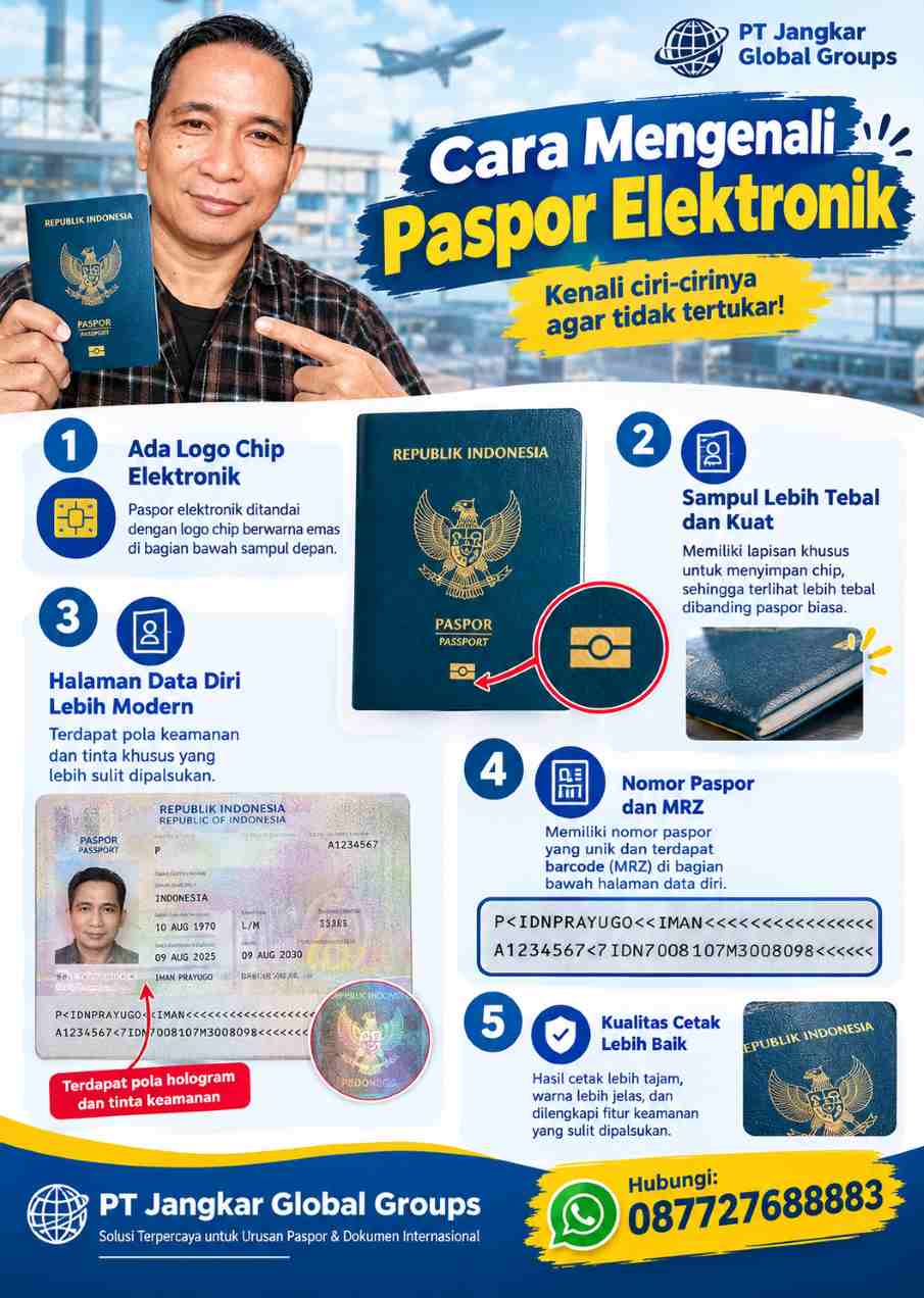 Cara Mengenali Paspor Elektronik