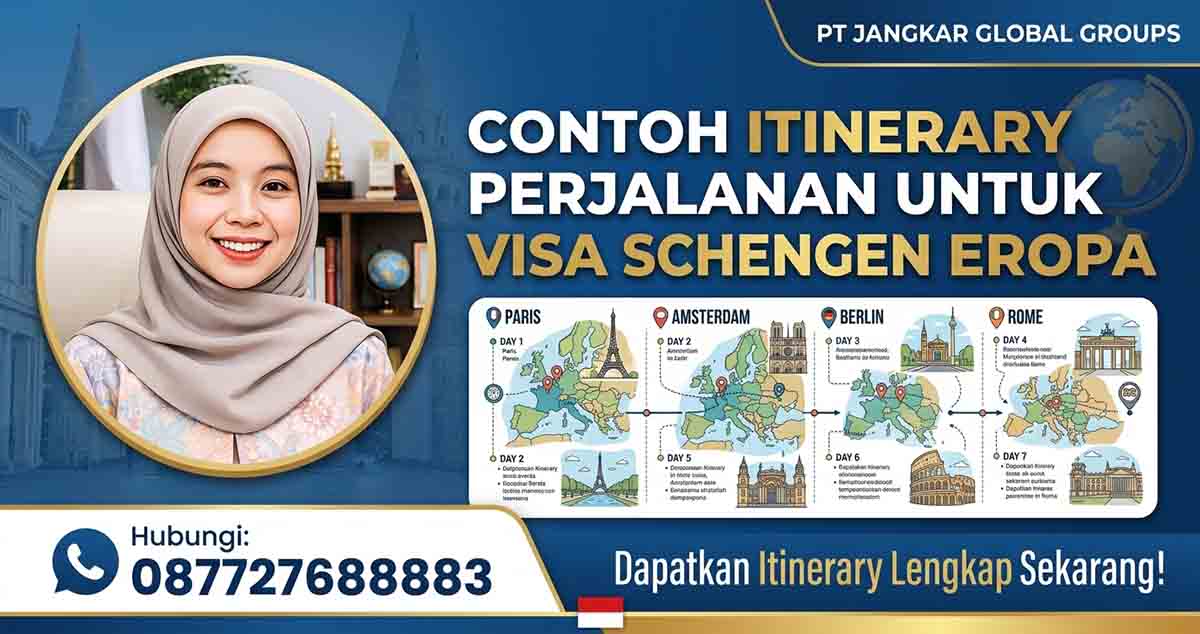 Contoh Itinerary Perjalanan Untuk Visa Schengen Eropa