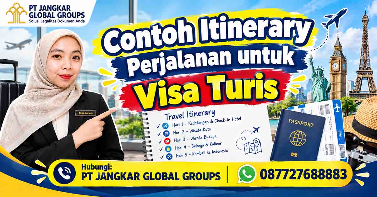Contoh Itinerary Perjalanan untuk Visa Turis