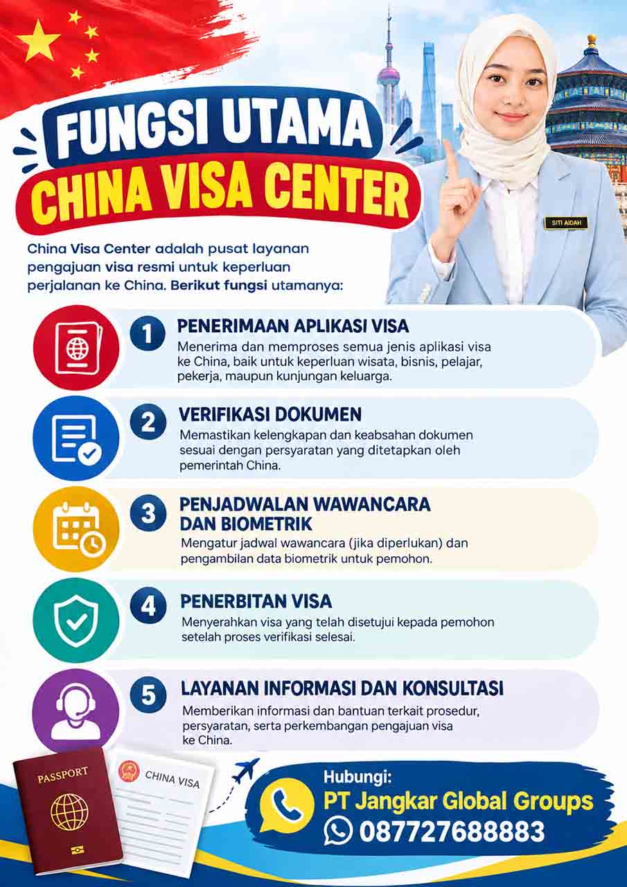 Fungsi Utama China Visa Center Fungsi Utama China Visa Center