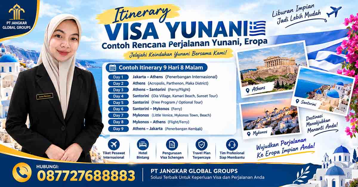 Itinerary Visa Yunani Contoh Rencana Perjalanan Yunani, Eropa