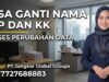 Jasa Ganti Nama KTP dan KK Proses Perubahan Data