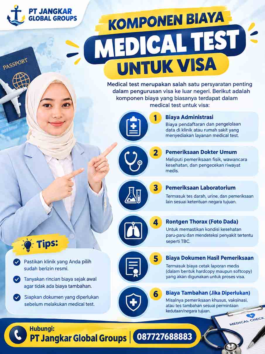 Komponen Biaya Medical Test untuk Visa Komponen Biaya Medical Test untuk Visa