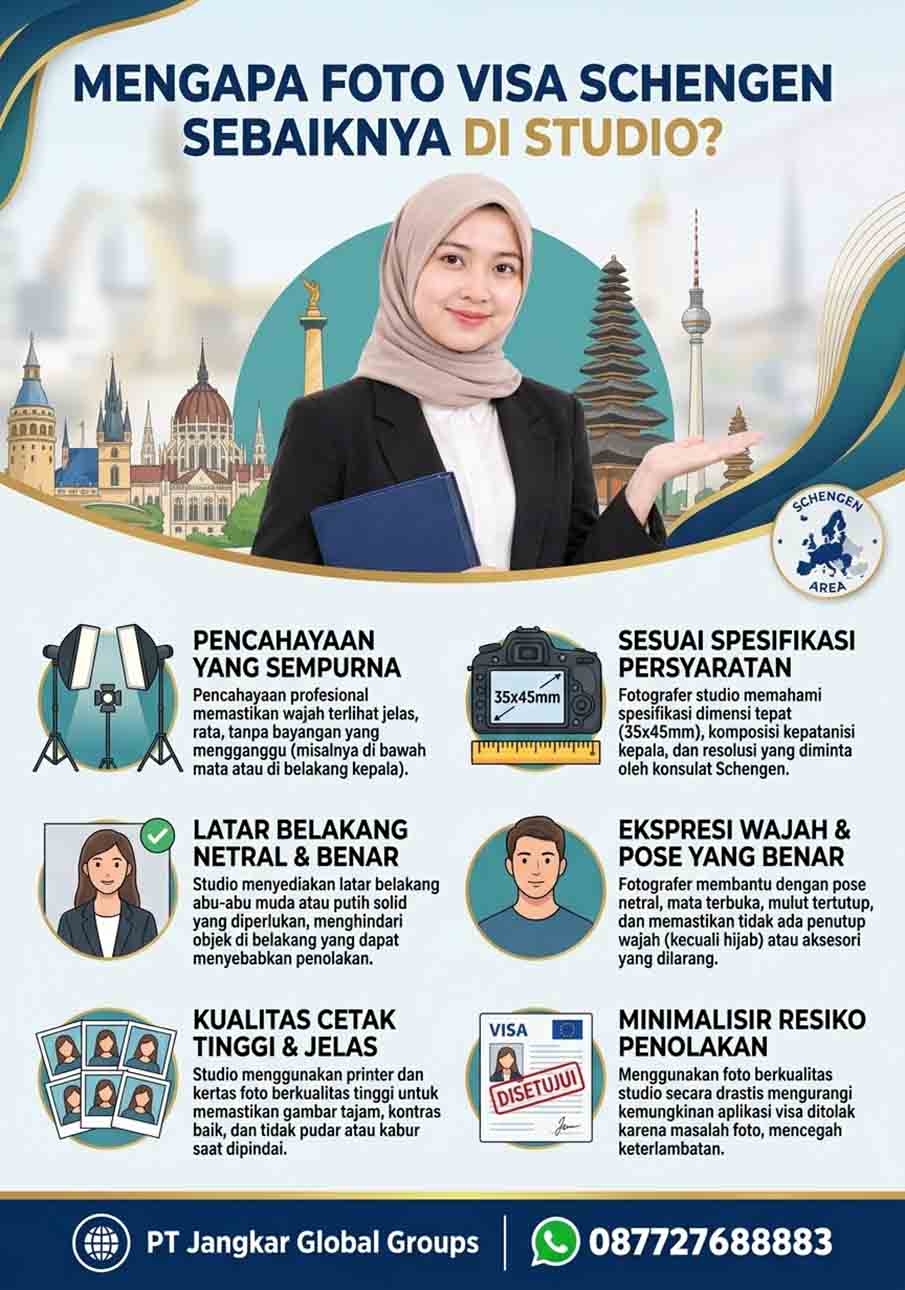 Mengapa Foto Visa Schengen Sebaiknya di Studio
